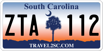 SC license plate ZTA112
