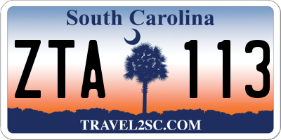 SC license plate ZTA113