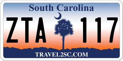 SC license plate ZTA117