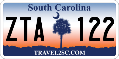 SC license plate ZTA122