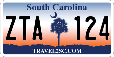 SC license plate ZTA124