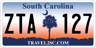 SC license plate ZTA127
