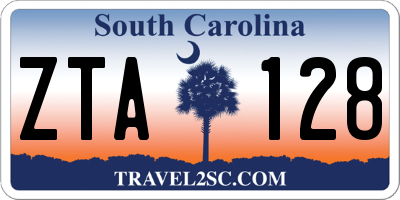 SC license plate ZTA128
