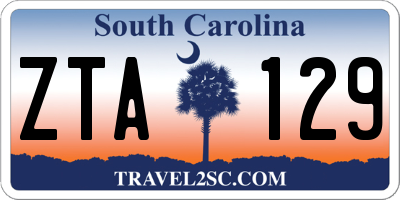 SC license plate ZTA129