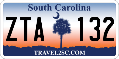 SC license plate ZTA132