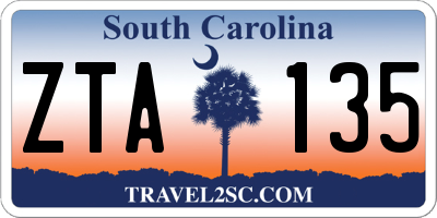 SC license plate ZTA135
