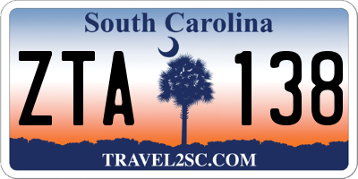 SC license plate ZTA138
