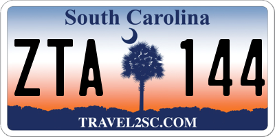 SC license plate ZTA144