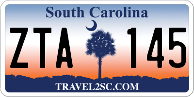 SC license plate ZTA145