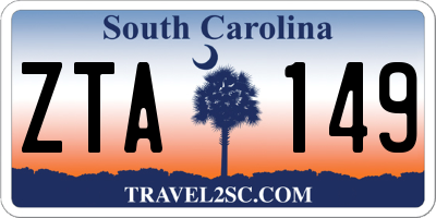SC license plate ZTA149