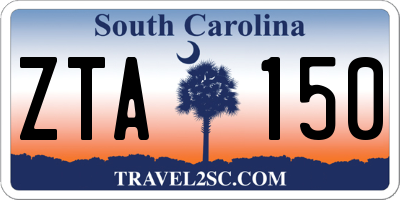 SC license plate ZTA150