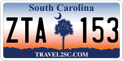 SC license plate ZTA153
