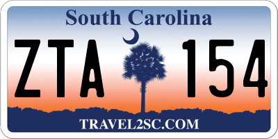 SC license plate ZTA154