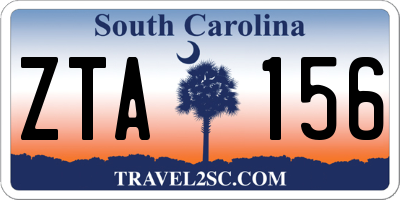 SC license plate ZTA156