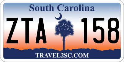 SC license plate ZTA158