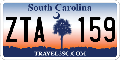 SC license plate ZTA159