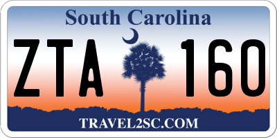 SC license plate ZTA160