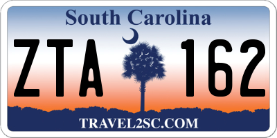 SC license plate ZTA162