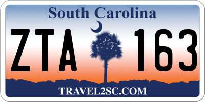 SC license plate ZTA163