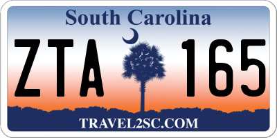 SC license plate ZTA165