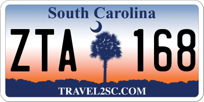 SC license plate ZTA168