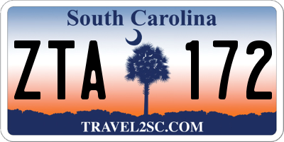 SC license plate ZTA172