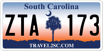 SC license plate ZTA173