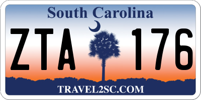 SC license plate ZTA176