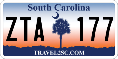SC license plate ZTA177