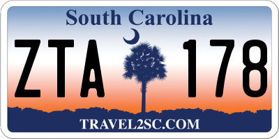 SC license plate ZTA178