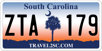 SC license plate ZTA179