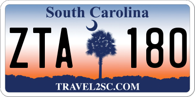 SC license plate ZTA180