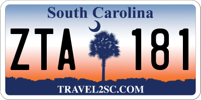 SC license plate ZTA181