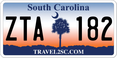 SC license plate ZTA182