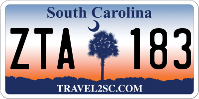 SC license plate ZTA183
