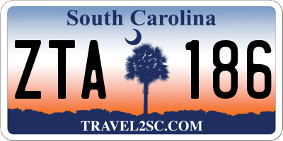 SC license plate ZTA186