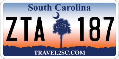 SC license plate ZTA187