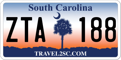 SC license plate ZTA188