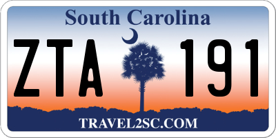 SC license plate ZTA191