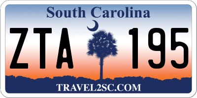 SC license plate ZTA195