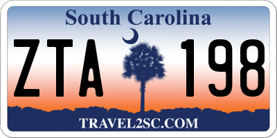 SC license plate ZTA198