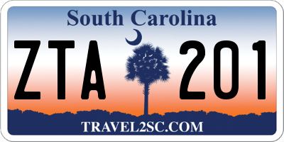 SC license plate ZTA201