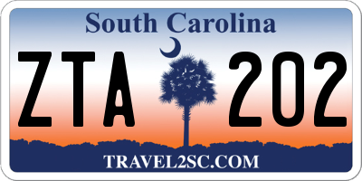 SC license plate ZTA202