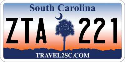SC license plate ZTA221