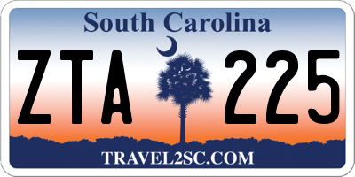 SC license plate ZTA225