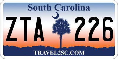SC license plate ZTA226