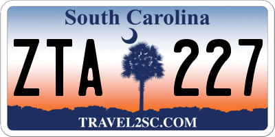 SC license plate ZTA227