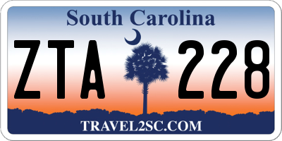SC license plate ZTA228