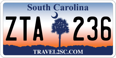 SC license plate ZTA236