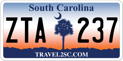 SC license plate ZTA237